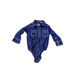 Raffer C Baby Outfit Boys 18 Months Pearl Snap Western One Piece Cowboy H74